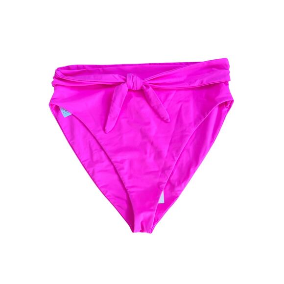 Mara Hoffman Abigail top goldie high waisted tie bottom hot pink XL - Picture 9 of 13